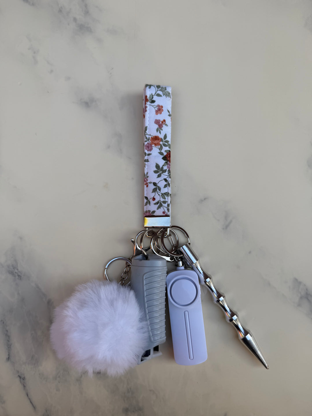 Handmade rose self-defense keychain