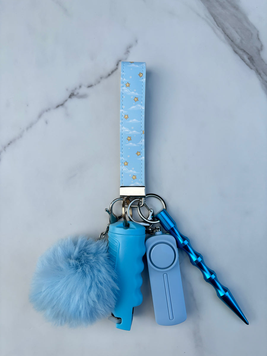 Handmade clouds and stars selfdefense keychain Safety First Boutique