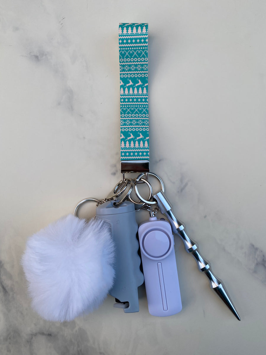 Handmade Christmas sweater selfdefense keychain Safety First Boutique