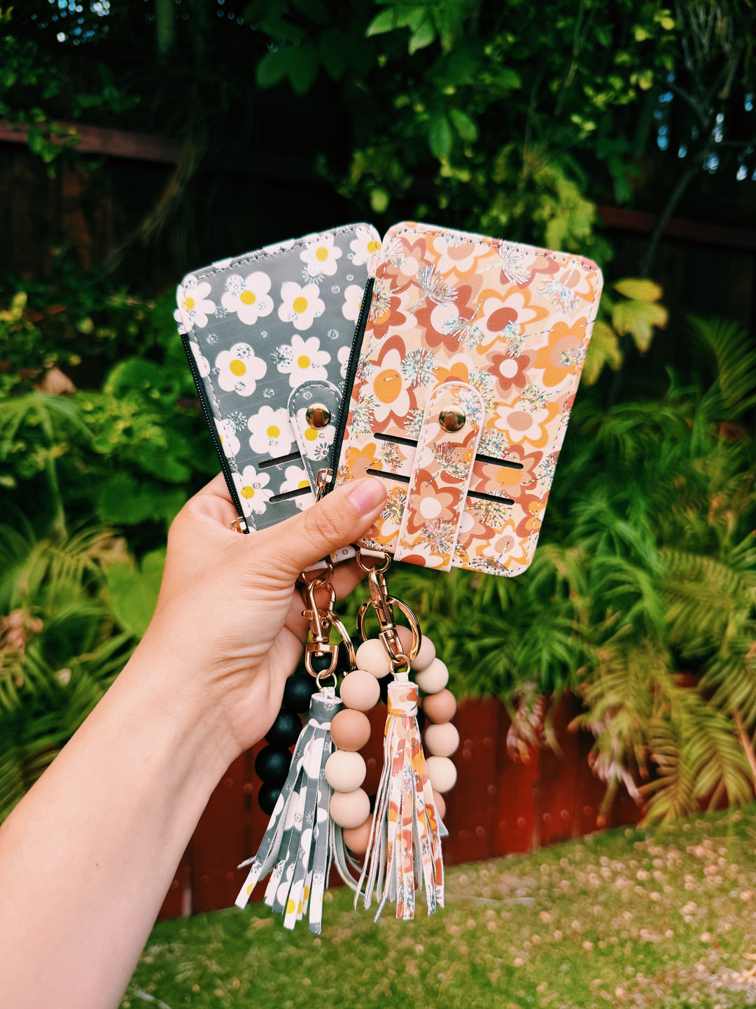 Foil beaded wallet